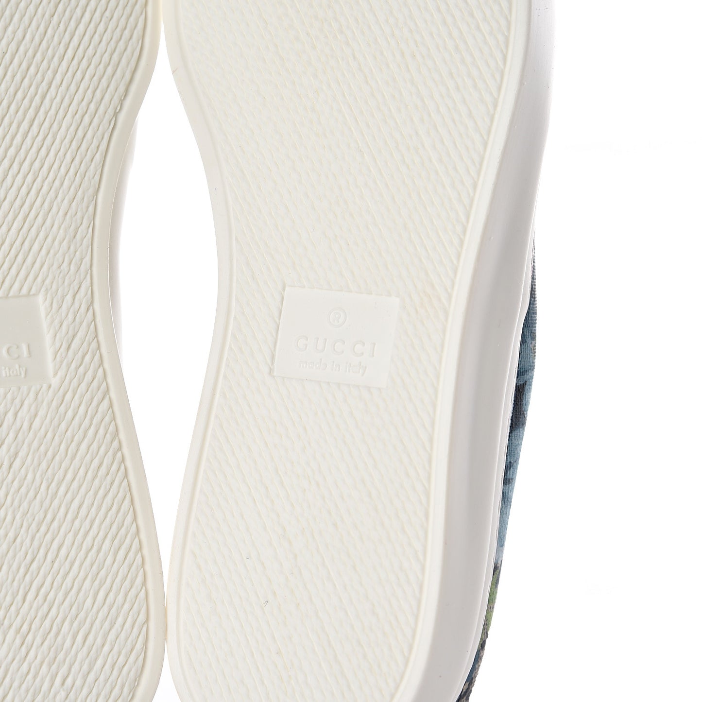 GG Supreme Monogram Blooms Womens Slip On Sneakers 37 Beige Blue Navy Red