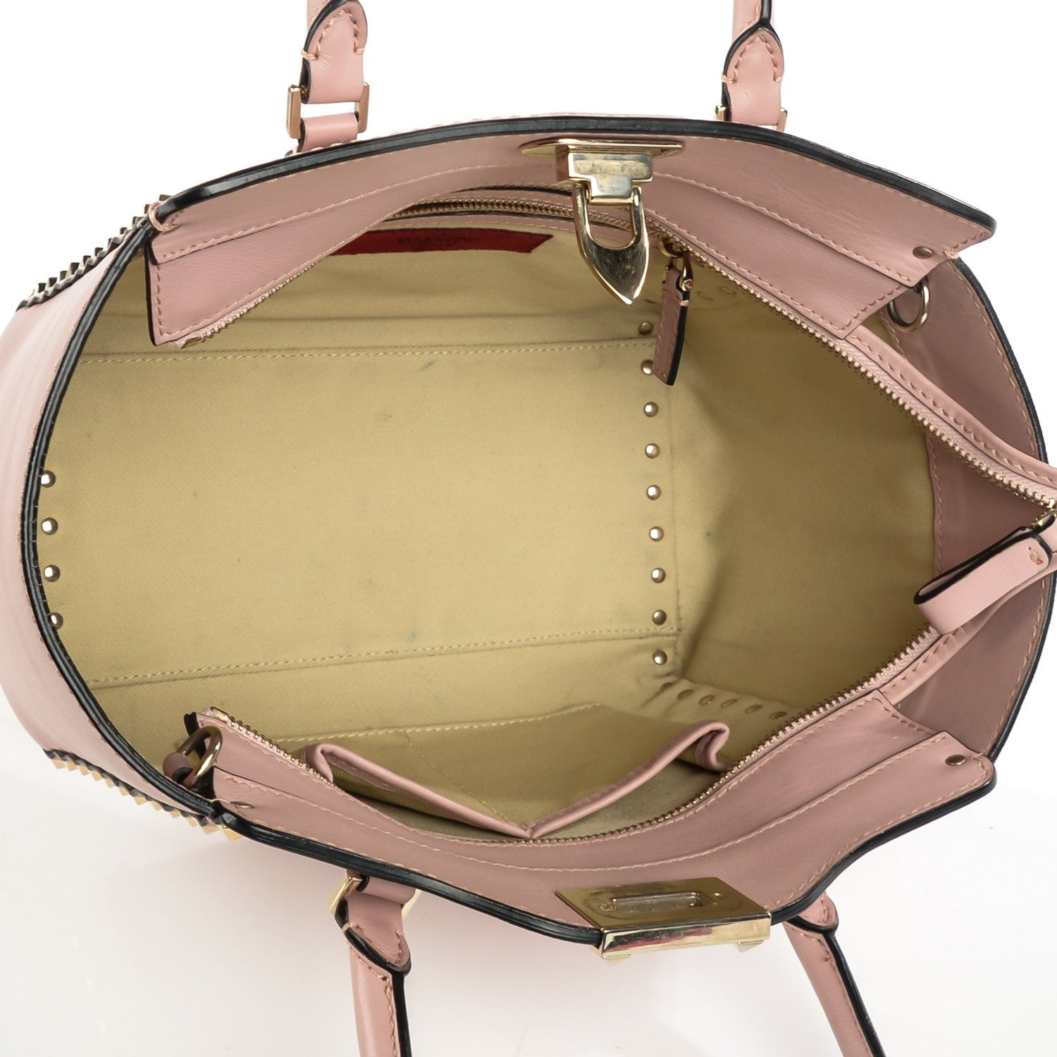 Valentino Garavani Vitello Small Rockstud Double Handle Tote Pink 5 of 10