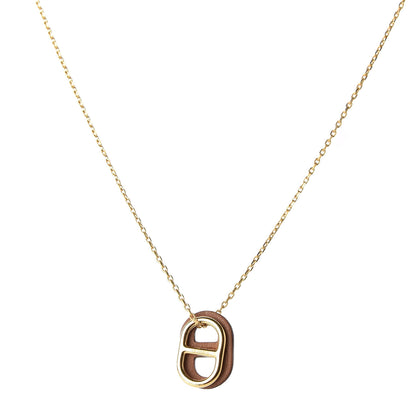 Hermes Swift O'Maillon Pendant Necklace Gold 1 of 7