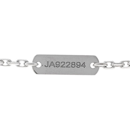 Van Cleef & Arpels 18K White Gold Diamond Guilloche Vintage Alhambra Pendant Necklace 6 of 6