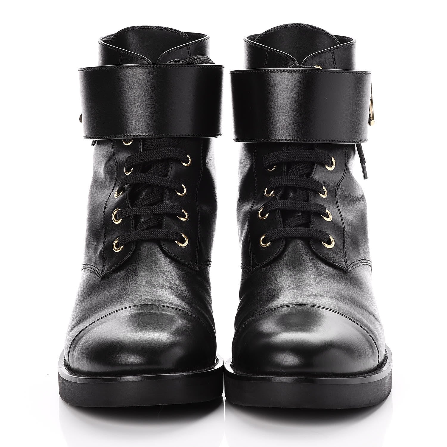 Louis Vuitton Calfskin Wonderland Ranger Boots 41 Black 2 of 9