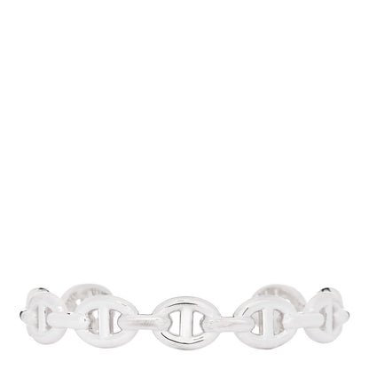 Hermes Sterling Silver MM Chaine d'Ancre Enchainee Cuff Bracelet SH 1 of 6
