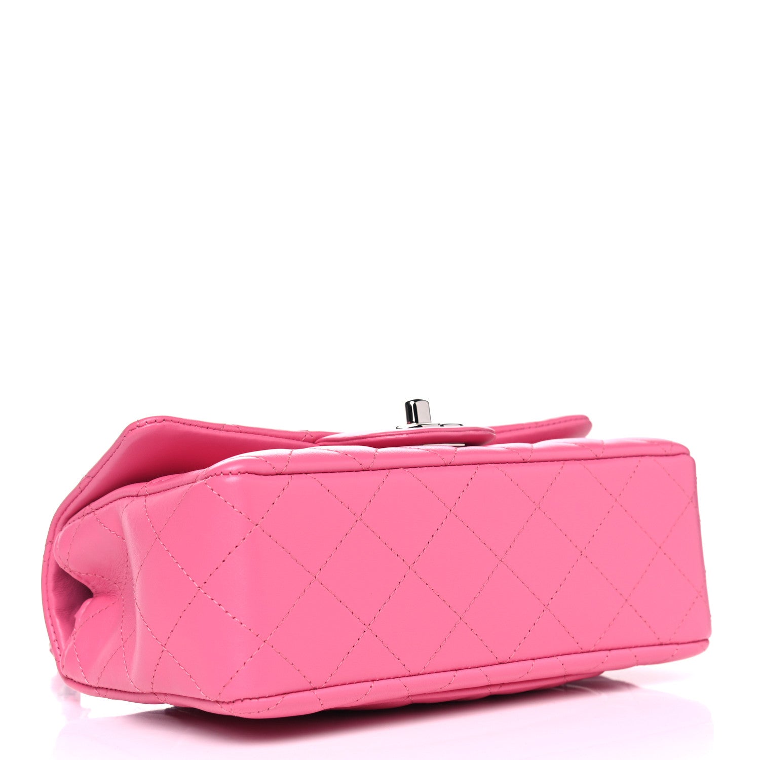 Chanel Lambskin Quilted Mini Rectangular Flap Pink 3 of 4