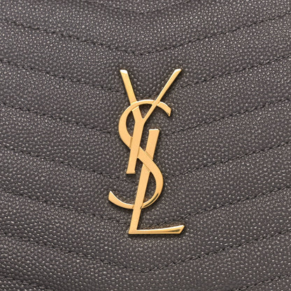 Saint Laurent Grain De Poudre Matelasse Monogram Mini Lou Camera Bag Fog 7 of 13