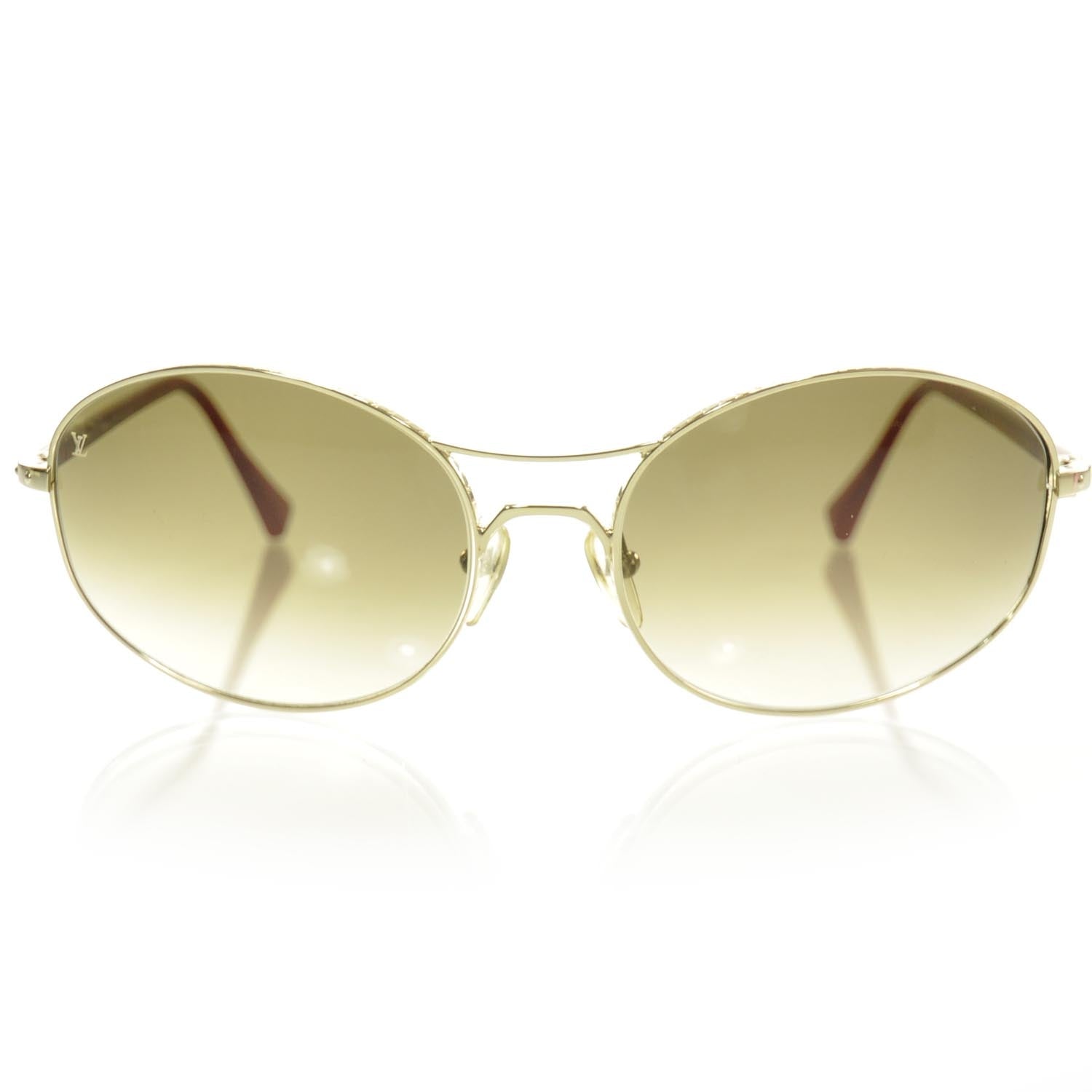Louis Vuitton Conspiration Aviator Sunglasses Z0081U Gold 3 of 6