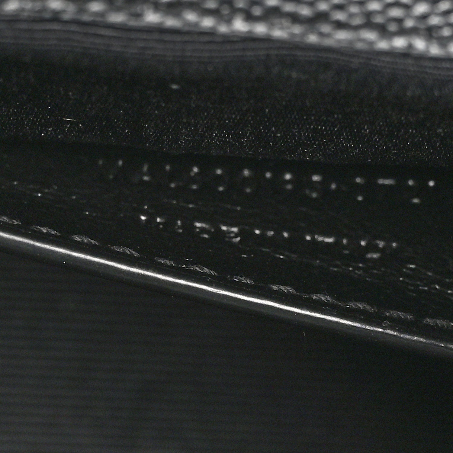 Saint Laurent Grain De Poudre Textured Mixed Matelasse Triquilt Small Monogram Monochrome Satchel Black 7 of 11