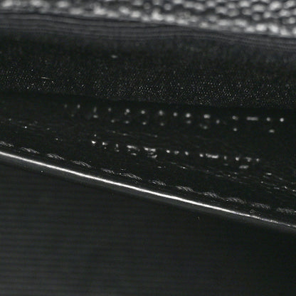 Saint Laurent Grain De Poudre Textured Mixed Matelasse Triquilt Small Monogram Monochrome Satchel Black 7 of 11