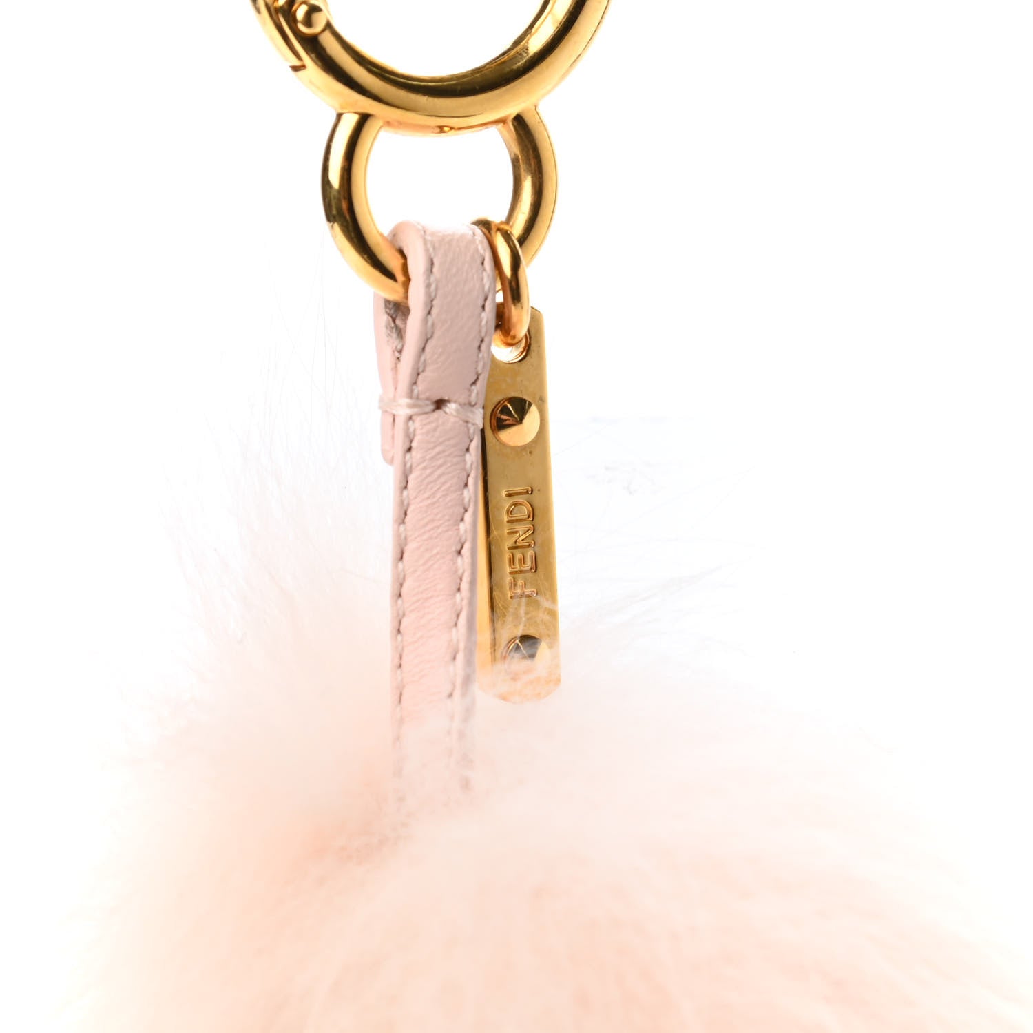 Fendi Fox Rabbit Fur Nappa Metal Small Monster Bag Bug Cube Charm Cheesecake 3 of 3