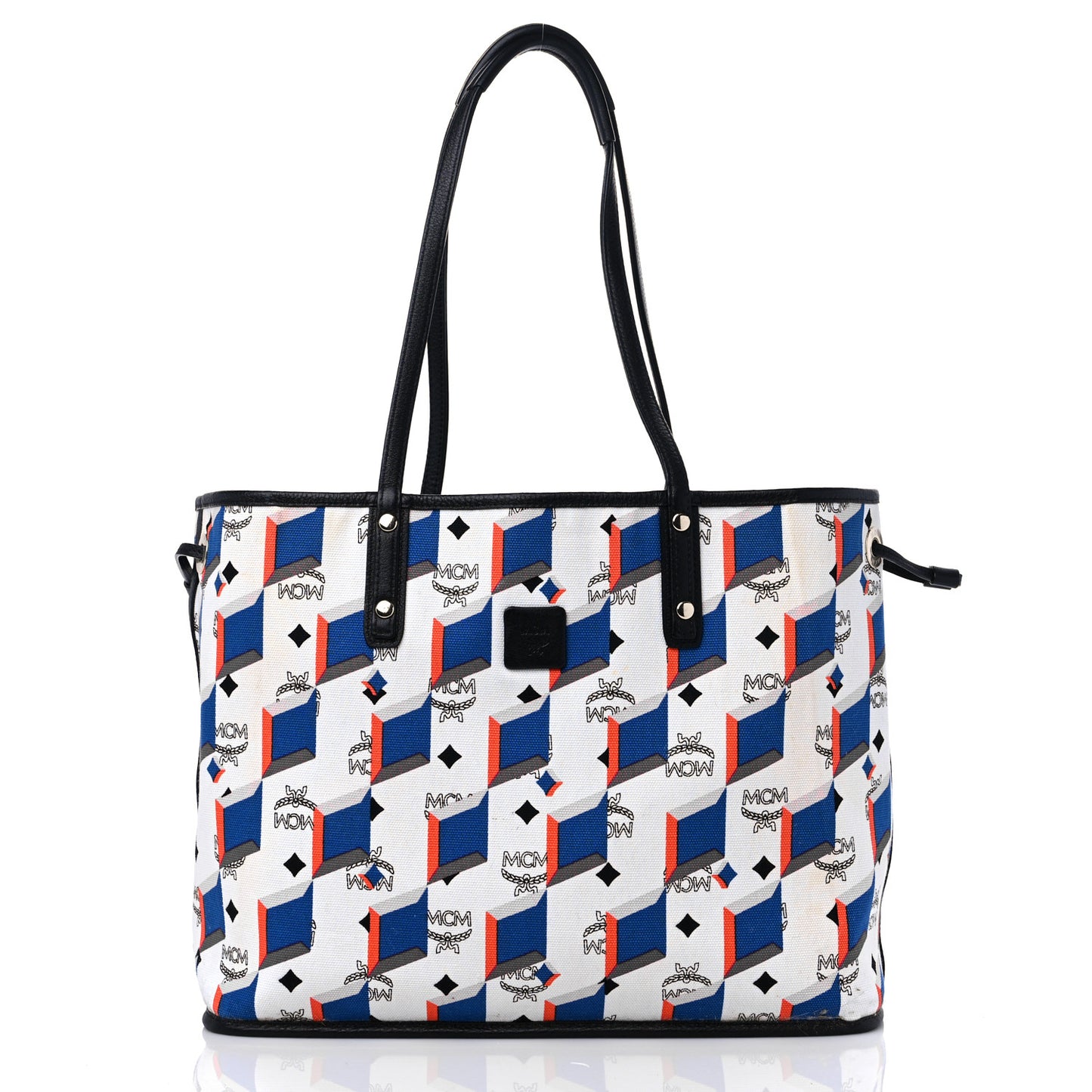 Visetos Medium Project Reversible Shopper Tote White