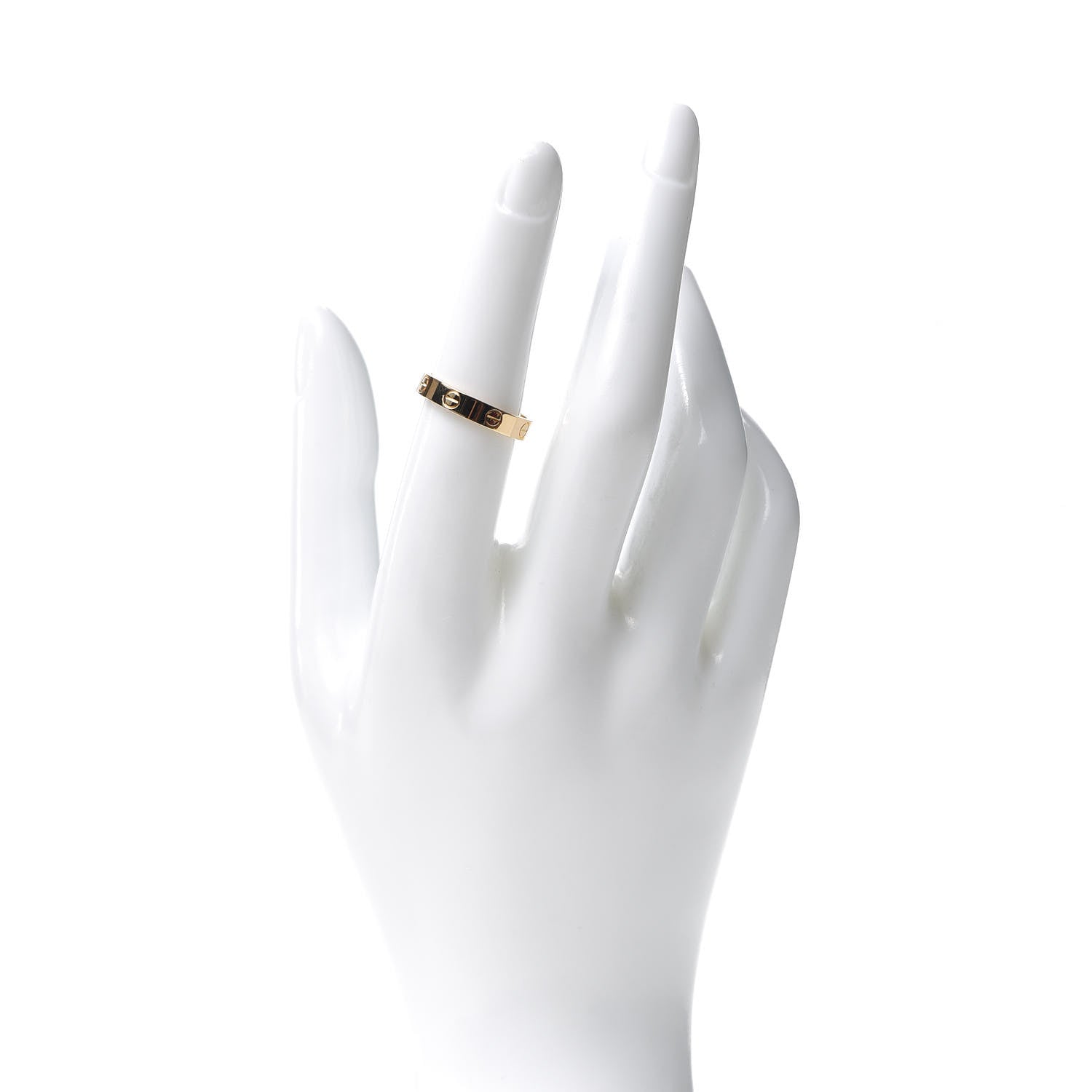 Cartier 18K Yellow Gold 3.5mm LOVE Wedding Band Ring 53 6.5 2 of 6