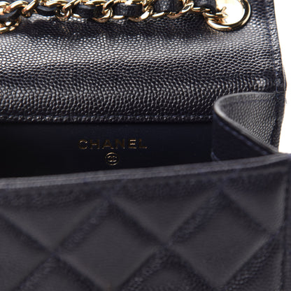 Chanel Caviar Quilted Classic Phone Holder Navy 8 of 11