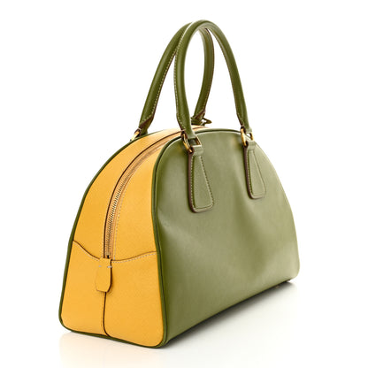 Prada Saffiano Lux Bowling Bag Edera Mimosa 3 of 12