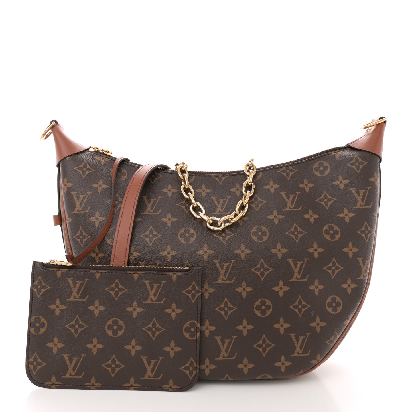 Reverse Monogram Loop Hobo