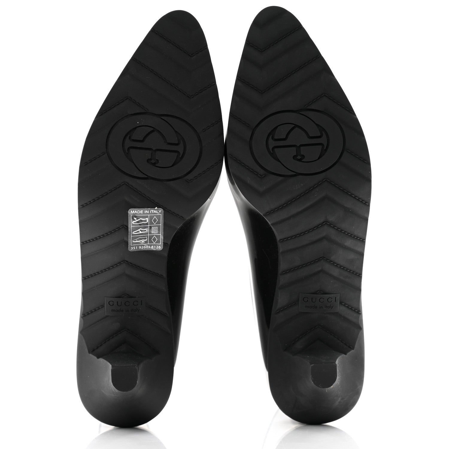 Gucci Rubber Womens Interlocking G Ankle Boot Pumps 37 Black Great White 5 of 10