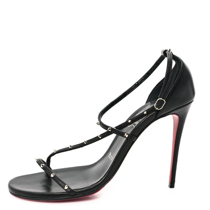 Christian Louboutin Kid Riojana 100 Spiked Sandals 37 Black 1 of 11