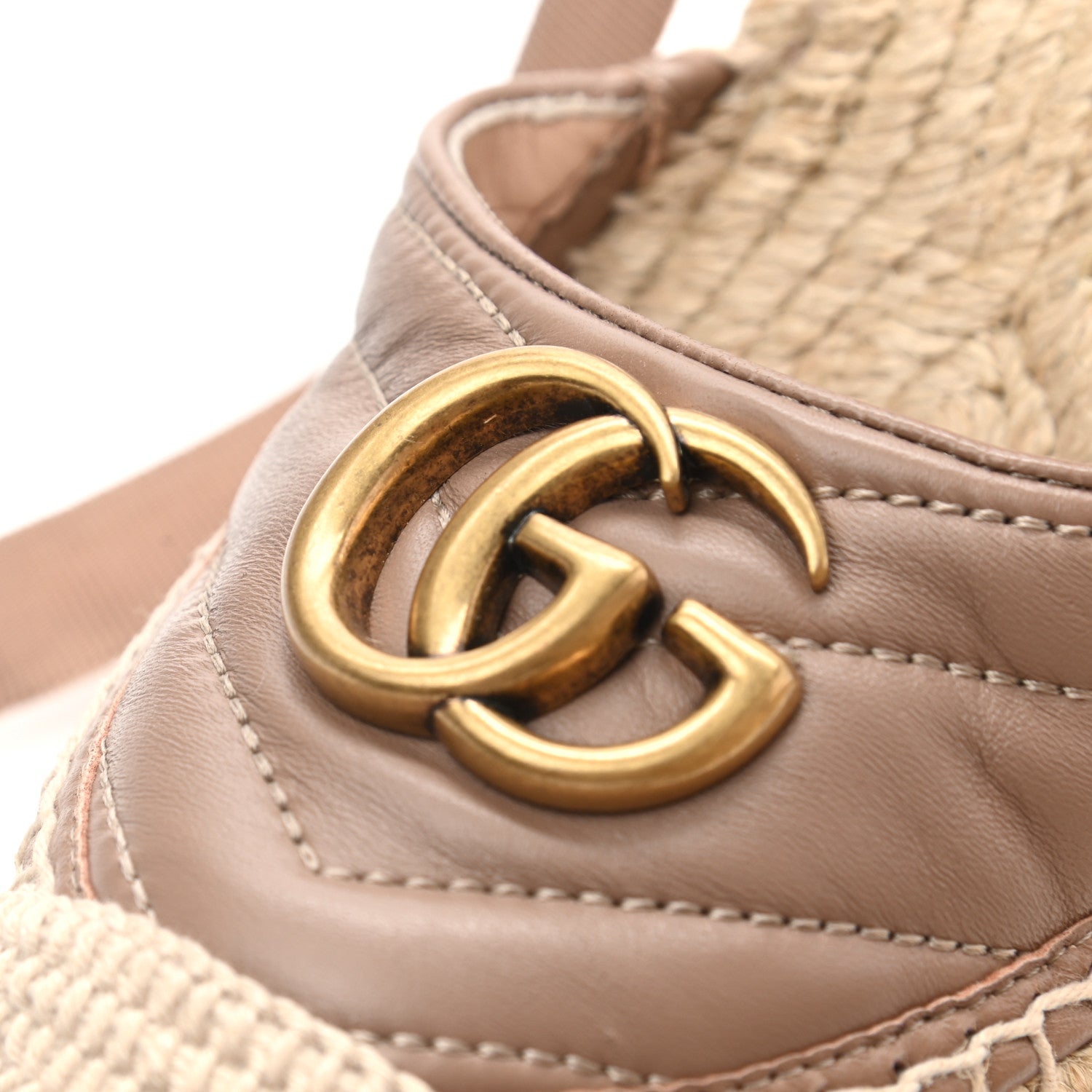 Gucci Nappa Matelasse GG Marmont Ankle Wrap Platform 35/120mm Espadrille Wedges 36 Porcelain Rose 10 of 10