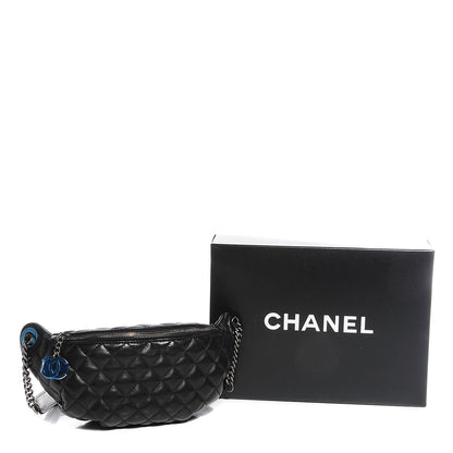 Chanel Lambskin Quilted Banane Waist Bag Black 8 of 8