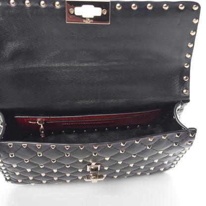 Valentino Garavani Lambskin Medium Rockstud Spike Shoulder Bag Black 5 of 10