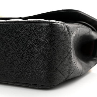 Chanel Caviar Quilted Jumbo Double Flap Black 10 of 14