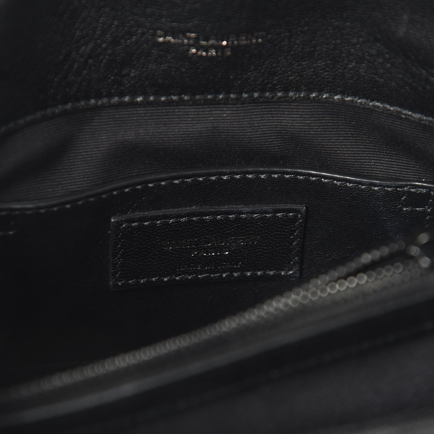Saint Laurent Sheepskin Matelasse Chevron Monogram Medium College Bag Black 7 of 9