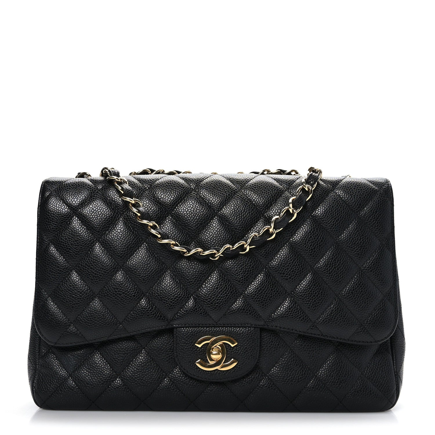 Chanel Caviar Quilted Jumbo Single Flap Black 1 of 9
