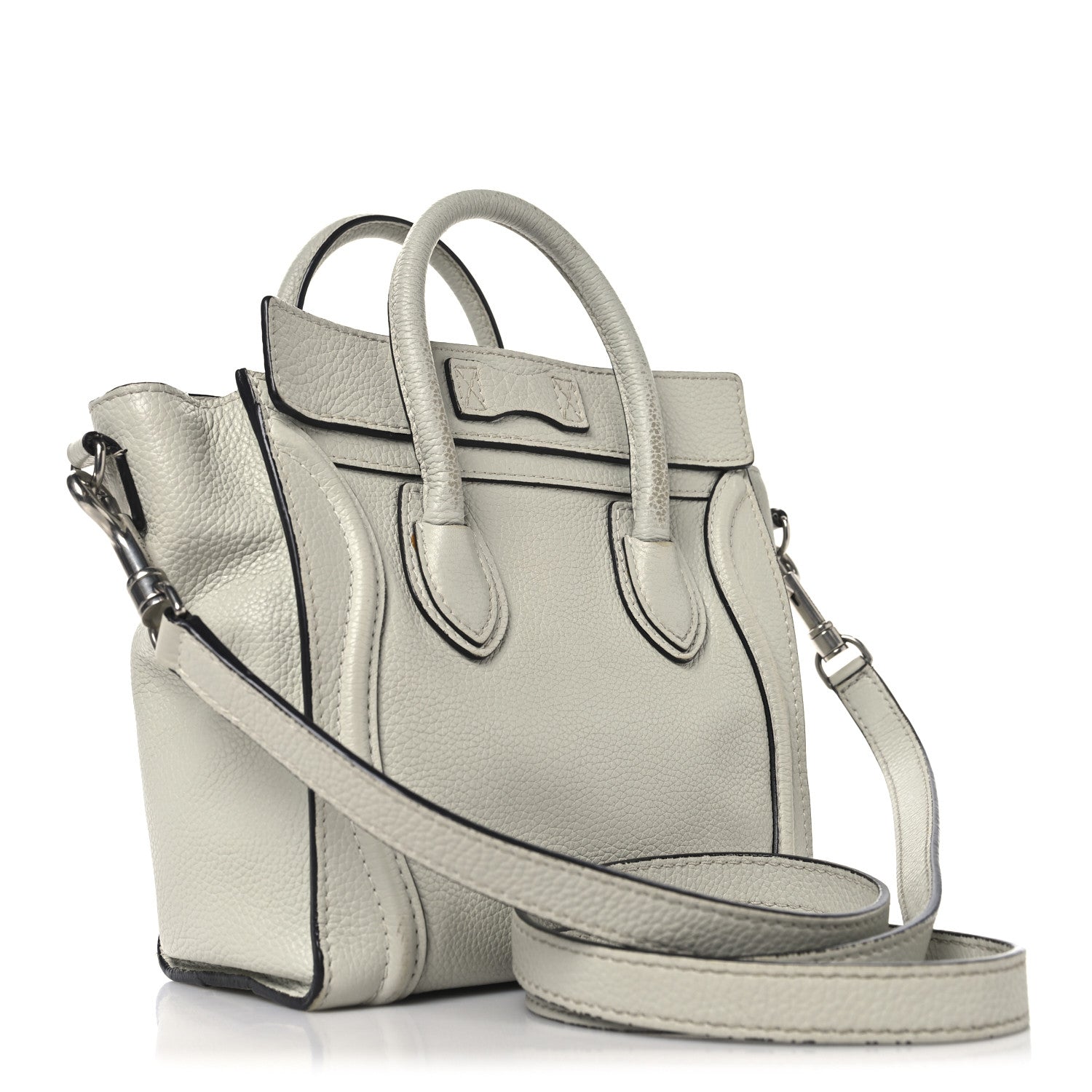 Celine Drummed Calfskin Nano Luggage Lune 3 of 15
