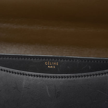 Celine Calfskin Bi-Color Small Case Flap Black Camel 13 of 15