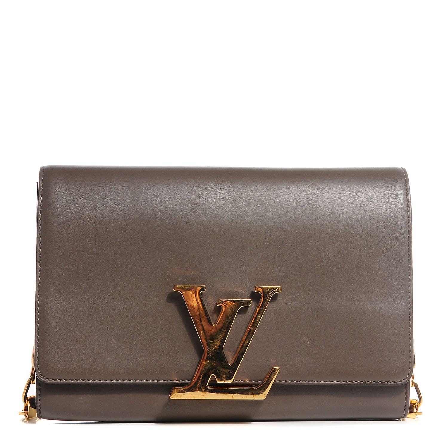Louis Vuitton Calfskin Chain Louise GM Granit 1 of 7