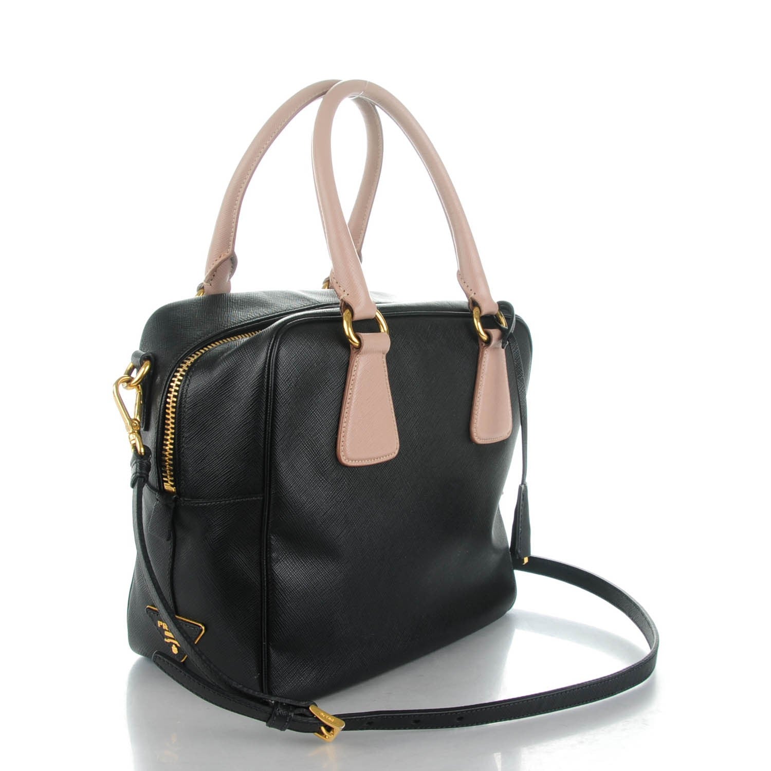 Prada Saffiano Lux Bauletto Black Cammeo 3 of 8