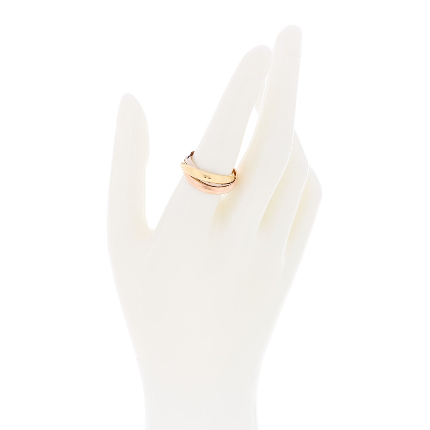 18K Pink Yellow White Gold Classic Trinity Ring 56 7.5
