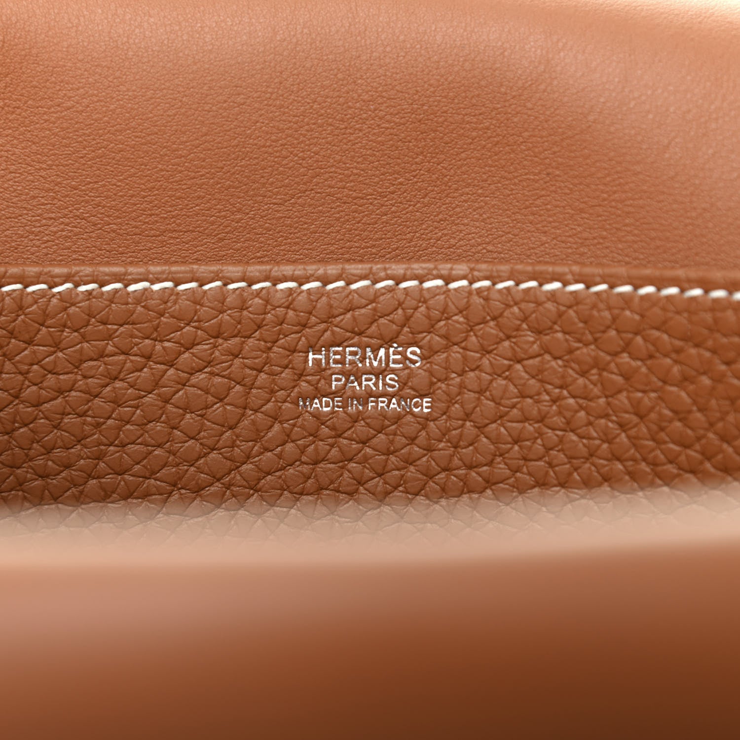 Hermes Taurillon Clemence Halzan 25 Gold 7 of 8