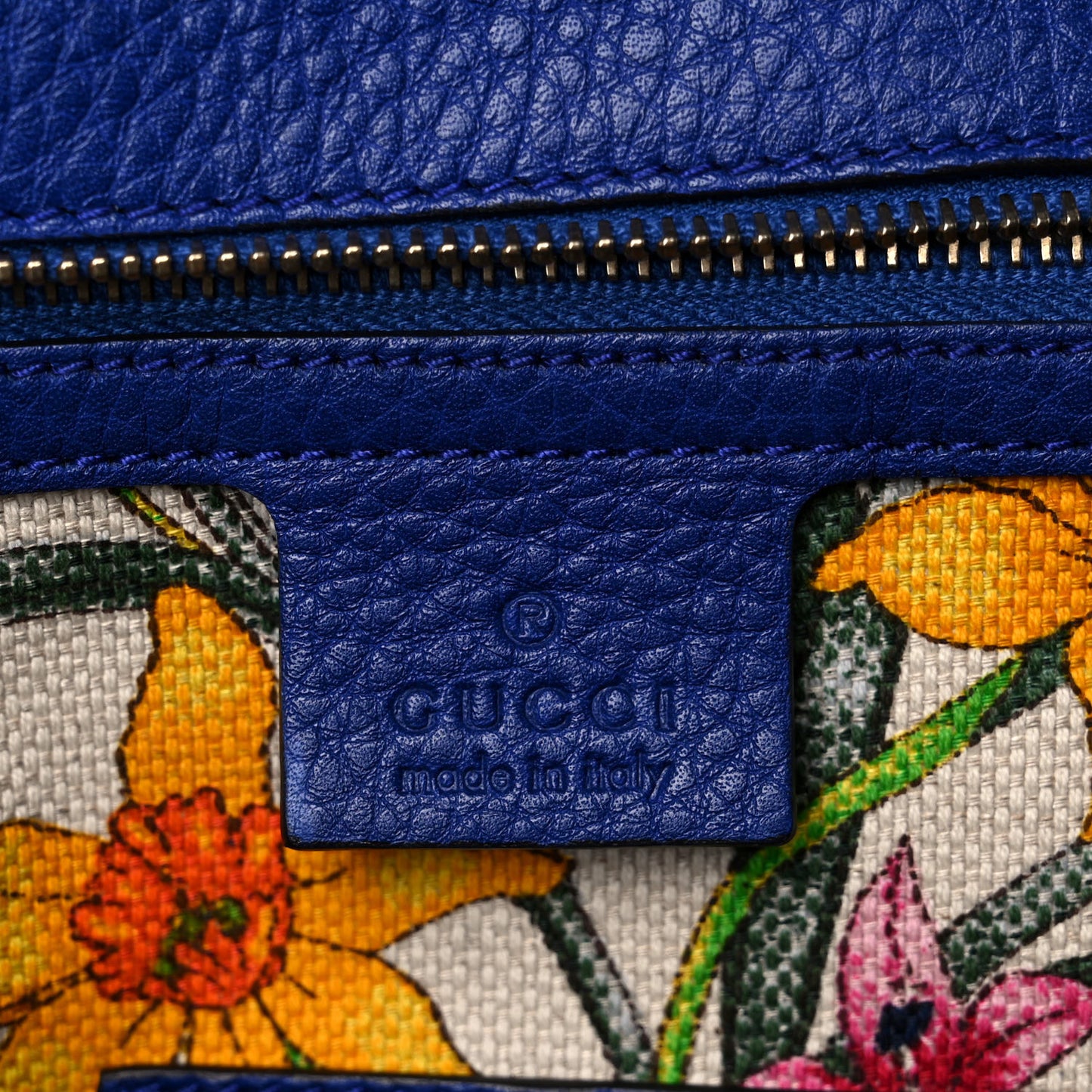 Calfskin Medium New Bamboo Top Handle Bag Blue