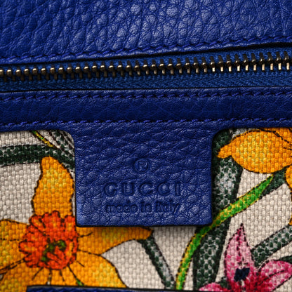Gucci Calfskin Medium New Bamboo Top Handle Bag Blue 6 of 14