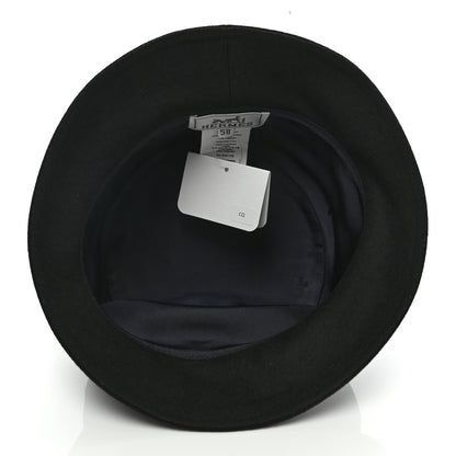 Hermes Cashmere Debbie Charms Bucket Hat 58 Black 7 of 8