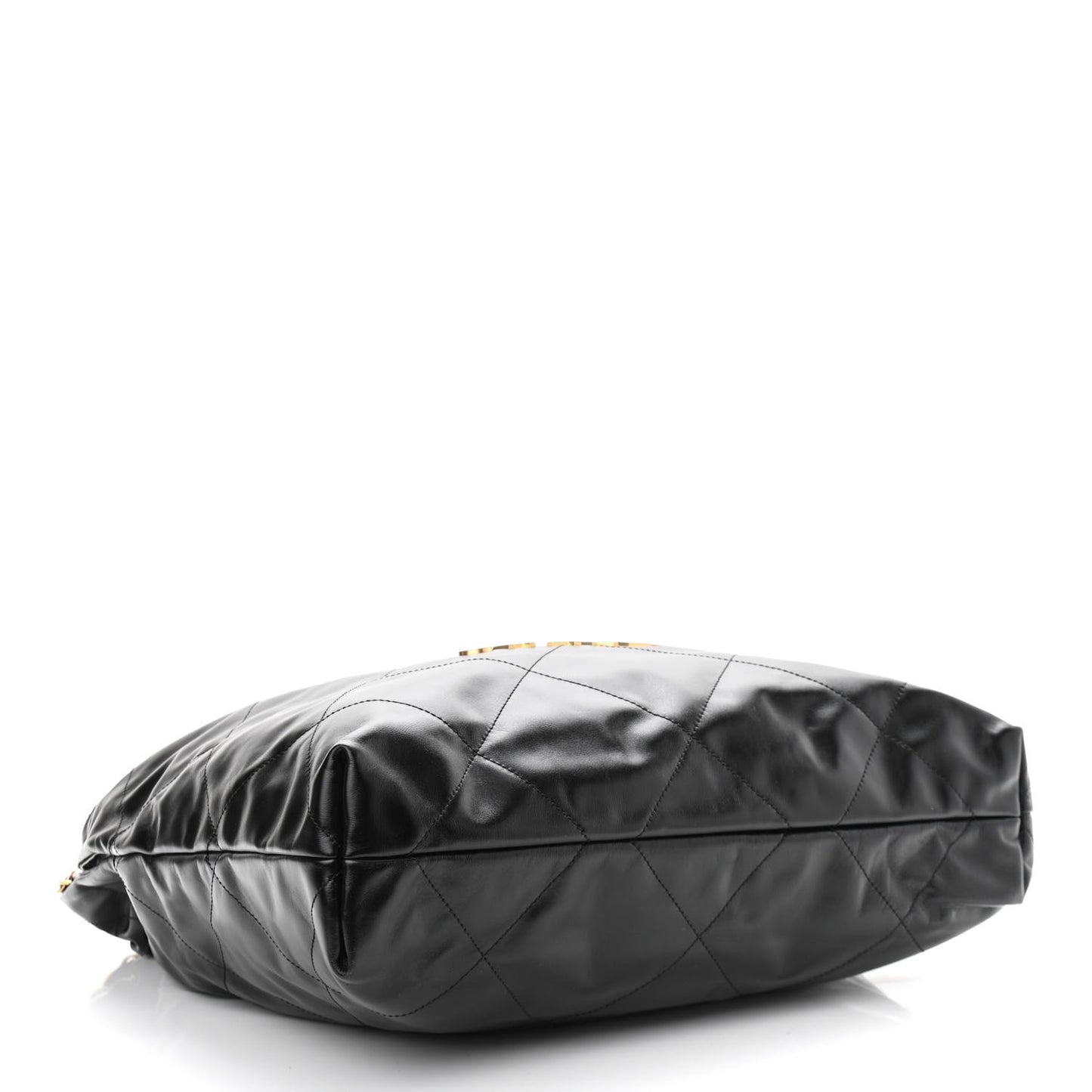 Shiny Calfskin Quilted Chanel 22 Black