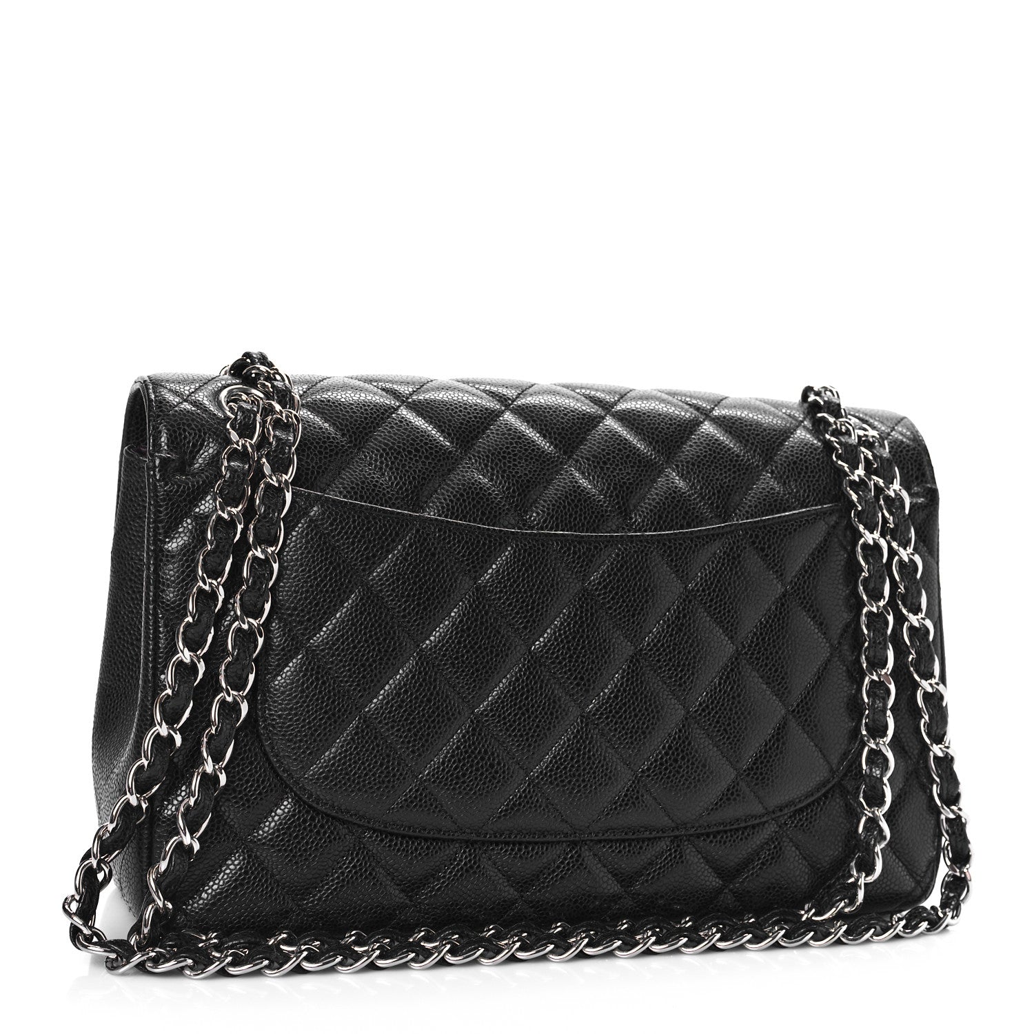 Chanel Caviar Quilted Jumbo Double Flap Black 3 of 10