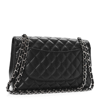 Chanel Caviar Quilted Jumbo Double Flap Black 3 of 10
