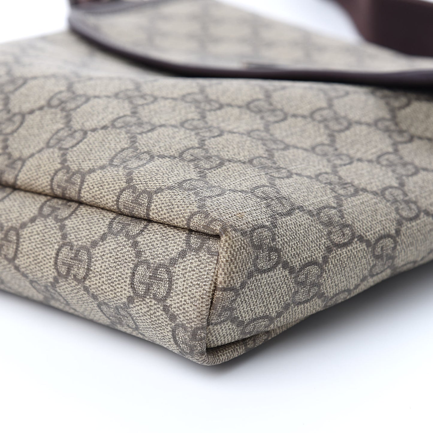 GG Plus Monogram Small Flap Messenger Bag Beige Dark Brown