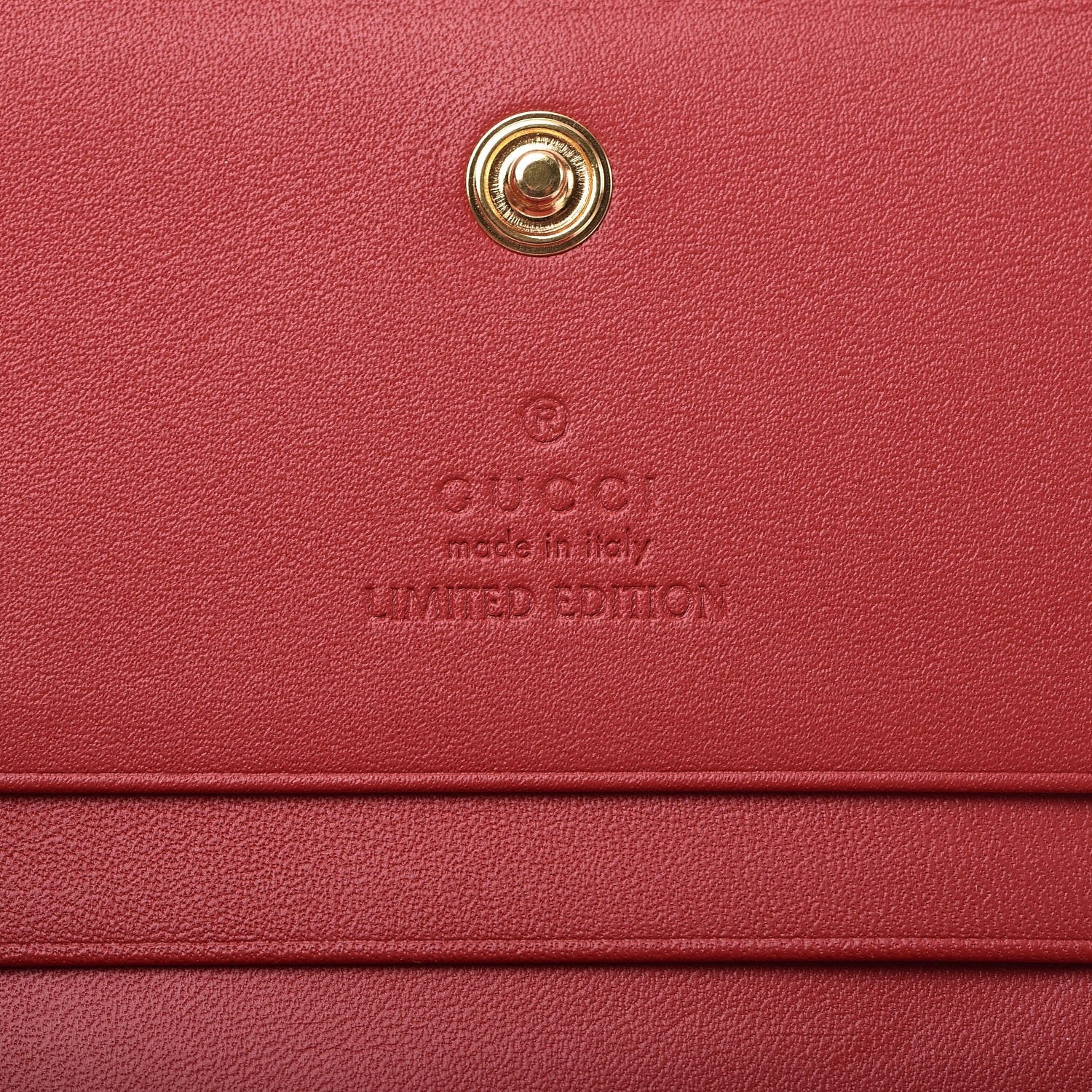 Gucci GG Supreme Monogram Bosco Patch Card Case Wallet Beige Malva Hibiscus Red 6 of 8