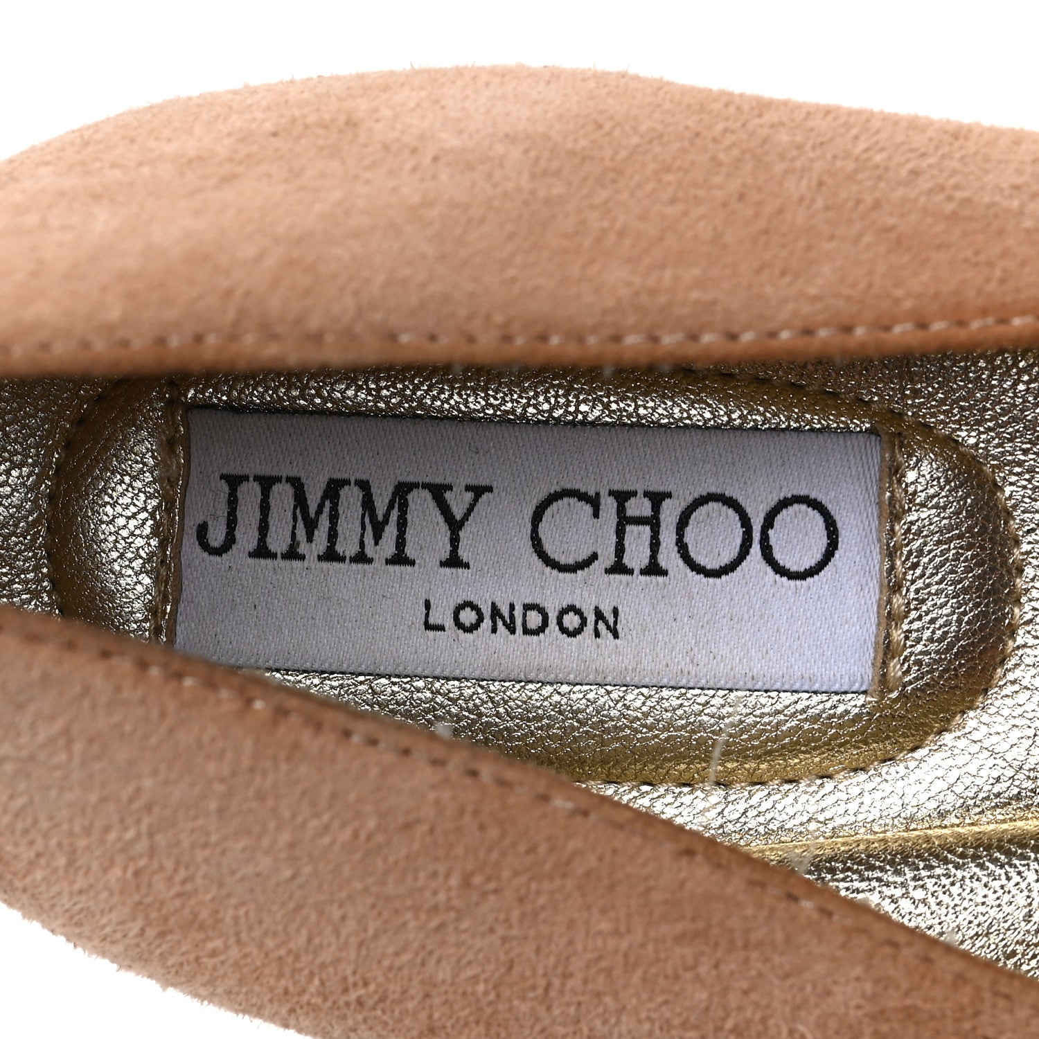Jimmy Choo Suede Metallic Ballet Flats 37 Pink 7 of 7