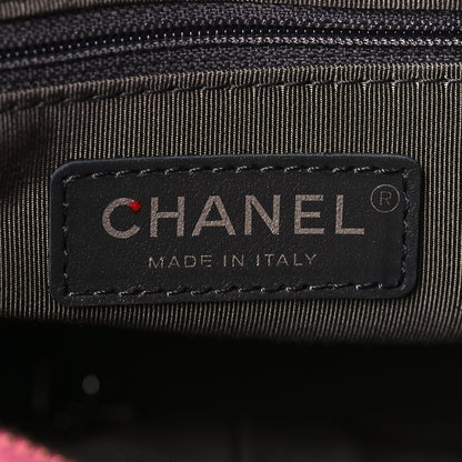 Chanel Aged Calfskin Chevron Quilted Medium Gabrielle Hobo Navy Black Pink 6 of 9