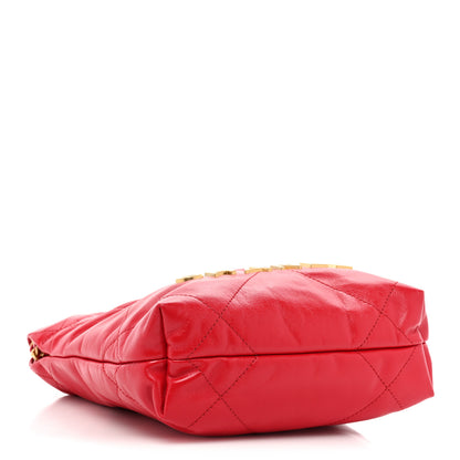 Chanel Shiny Calfskin Quilted Mini Chanel 22 Red 4 of 11
