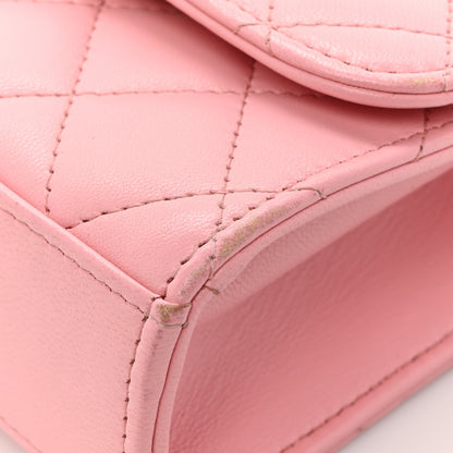 Chanel Lambskin Quilted Mini Trendy CC Clutch With Chain Pink 12 of 18