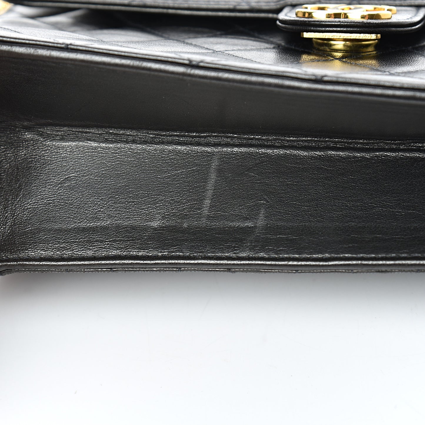 Lambskin Quilted Small Single Flap Bag Black