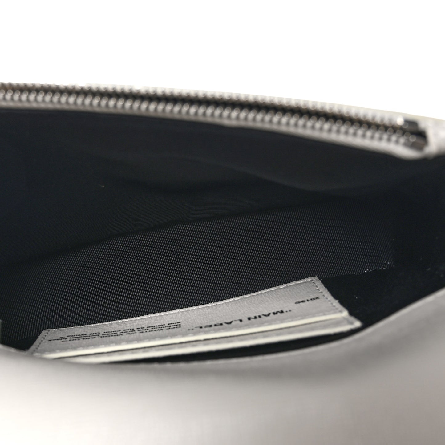 Saffiano Striped Mini Diag Binder Clip Bag White Black Red
