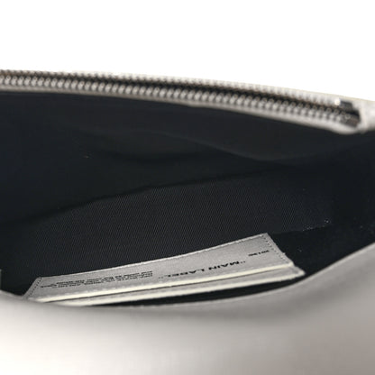 Off-White Saffiano Striped Mini Diag Binder Clip Bag White Black Red 5 of 9