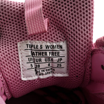 Balenciaga Fabric Mesh Clear Sole Womens Triple S Sneakers 38 Pink 7 of 10