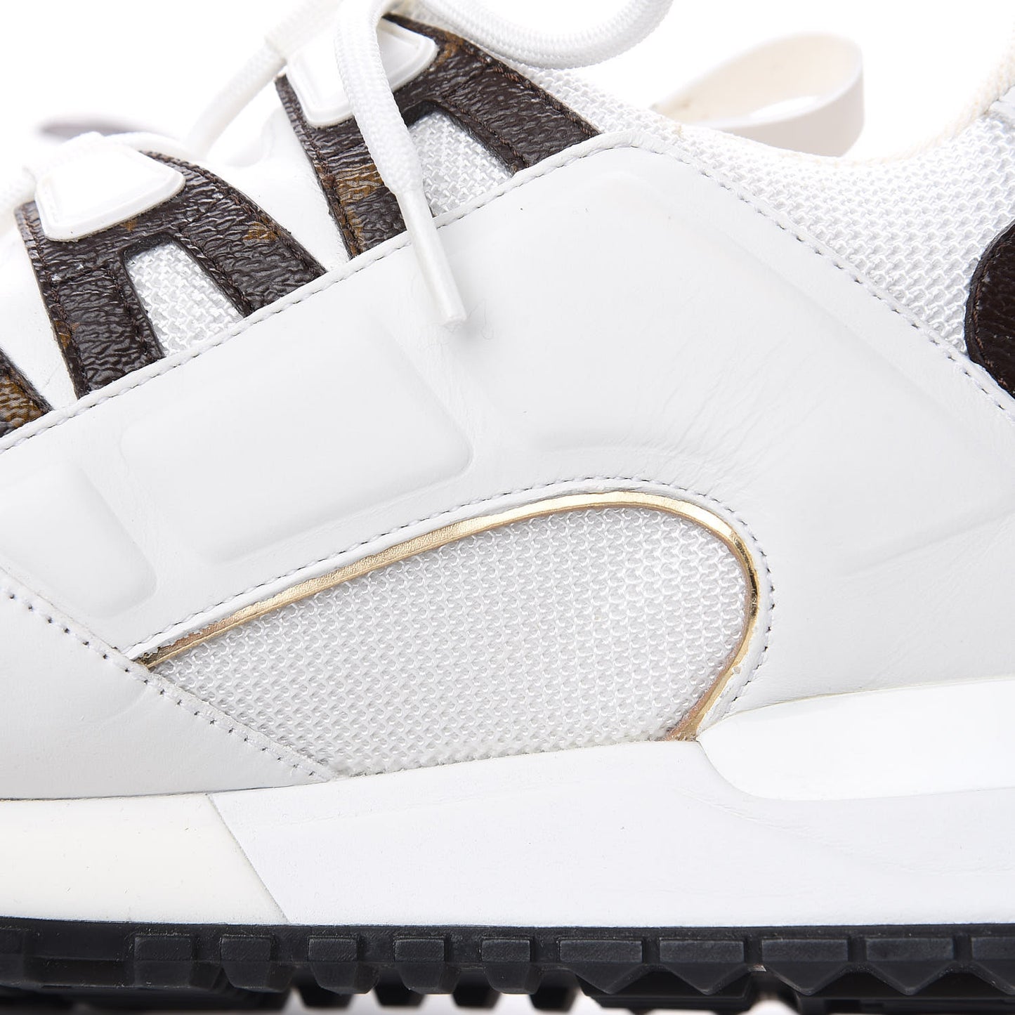 Calfskin Monogram Run Away Sneakers 39 White