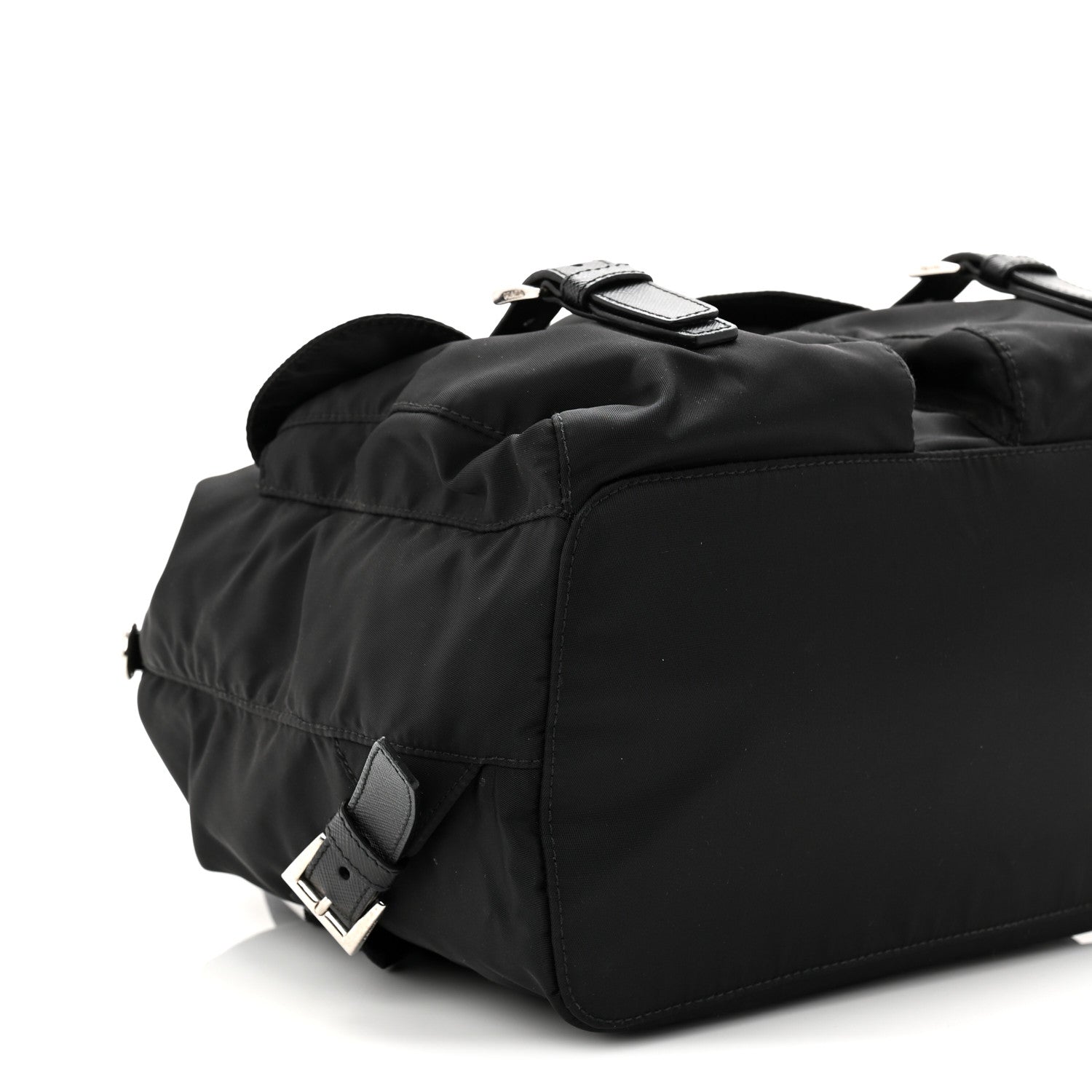 Prada Tessuto Nylon Saffiano Medium Backpack Black 11 of 12