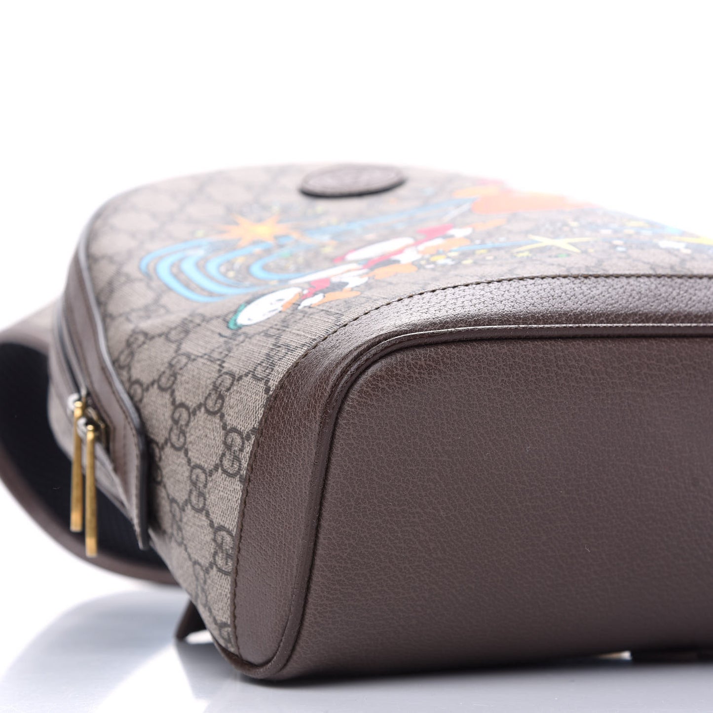 X DISNEY GG Supreme Monogram Donald Duck Small Interlocking G Dome Backpack Beige Multicolor New Acero